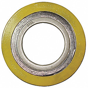 FLEXITALLIC Spiral Wound Metal Gasket,8 In,316SS - Sheet and Ring ...