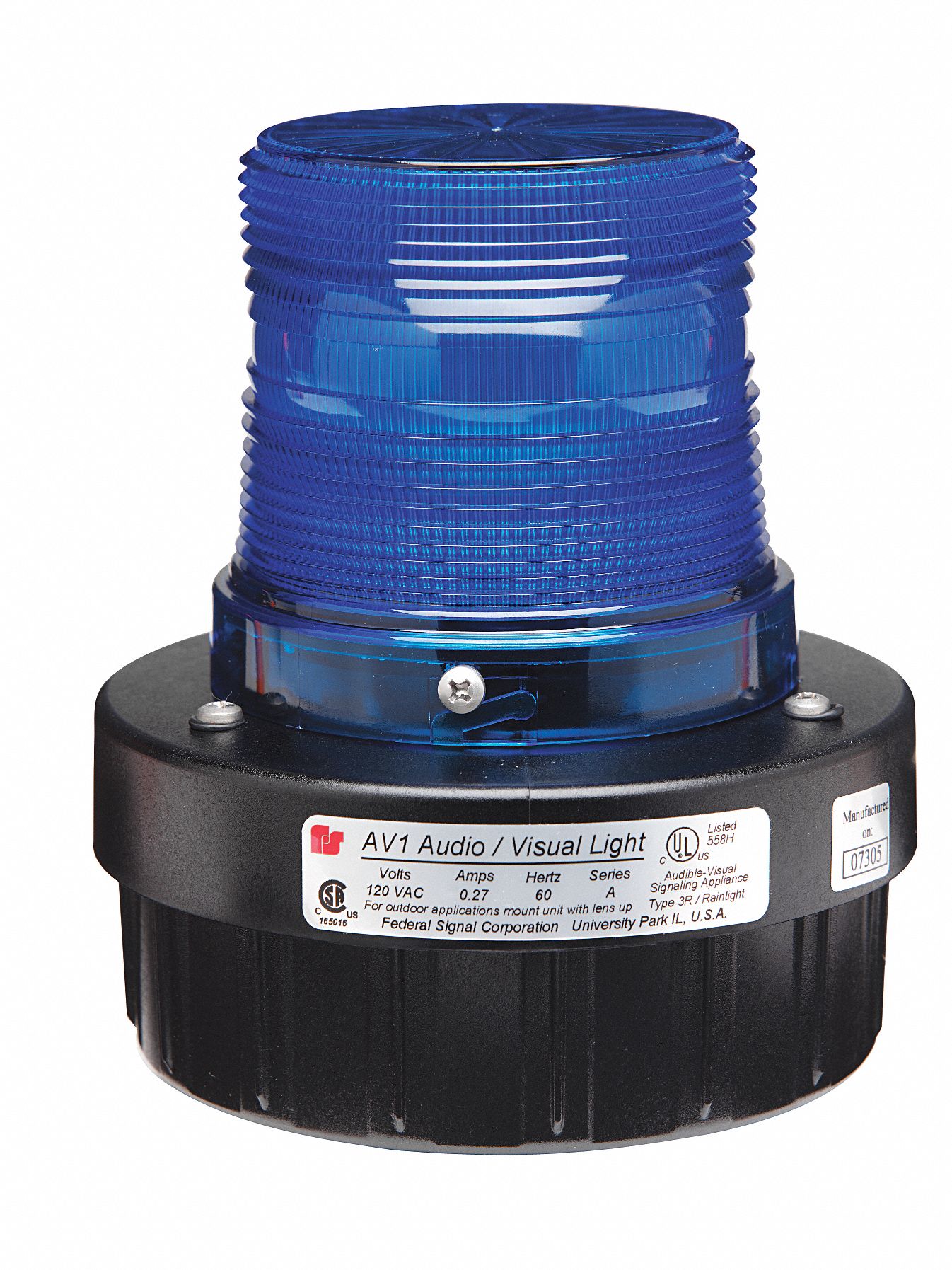 120v Strobe Light Edwards Signaling Horn Strobe, Blue, 5-1/2 In. H ...